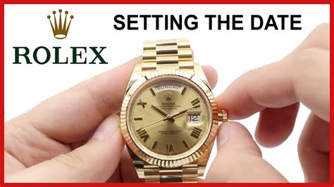 setting date on rolex.